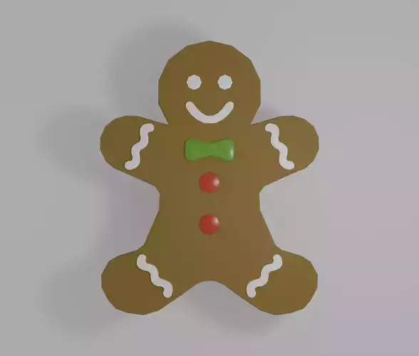 Gingerbread man Low-poly 3D model Gingerbread man Low-poly 3D model