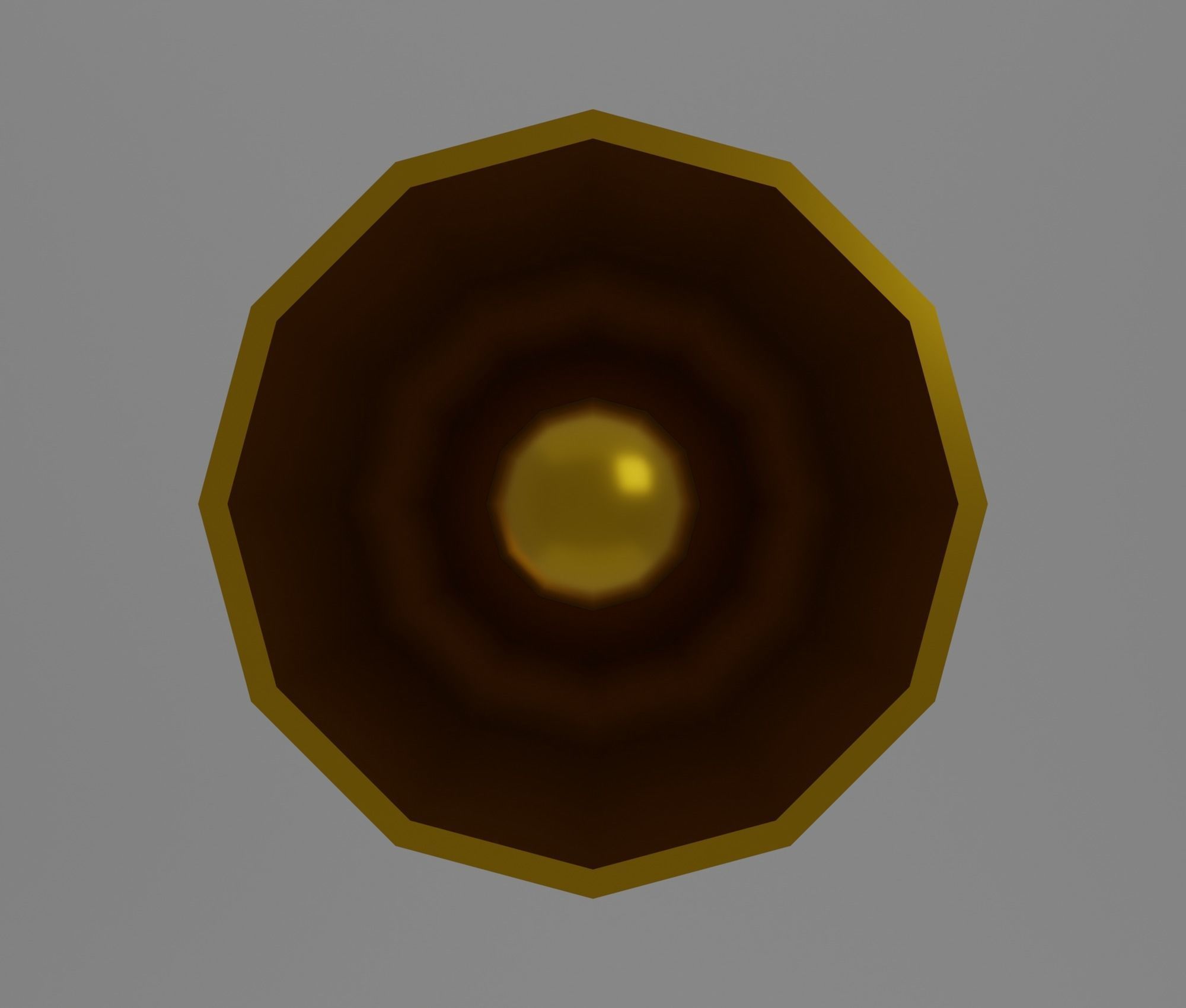 Golden bell Free low-poly 3D model_9