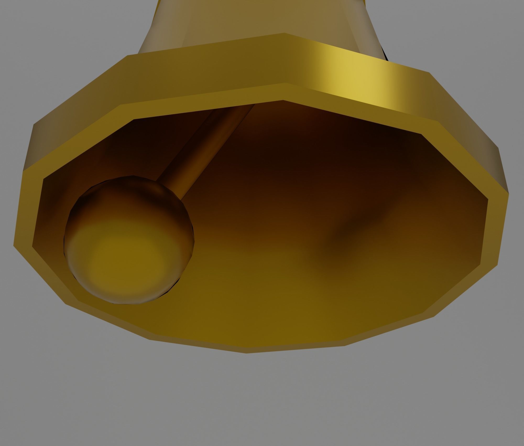 Golden bell Free low-poly 3D model_17