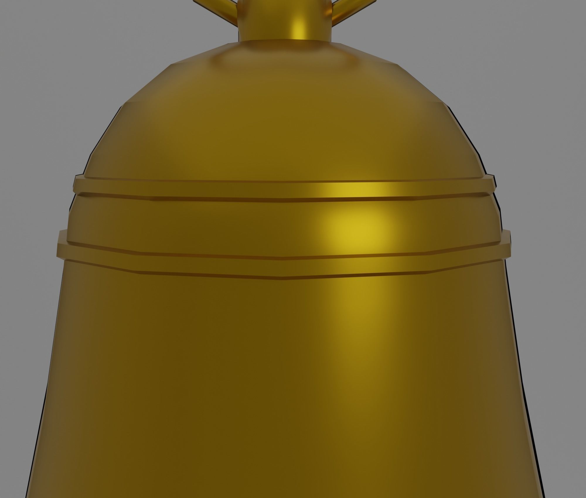 Golden bell Free low-poly 3D model_13