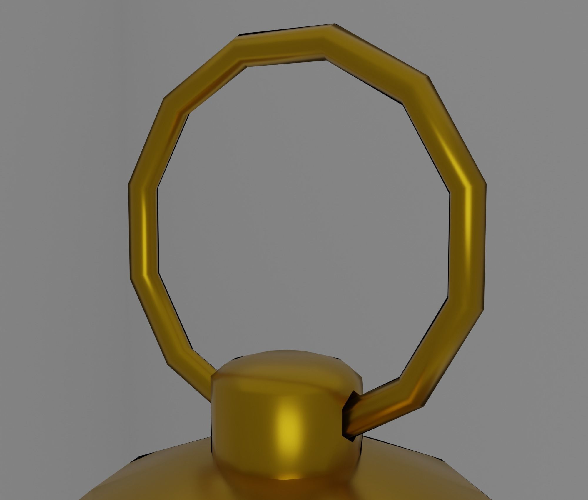 Golden bell Free low-poly 3D model_11