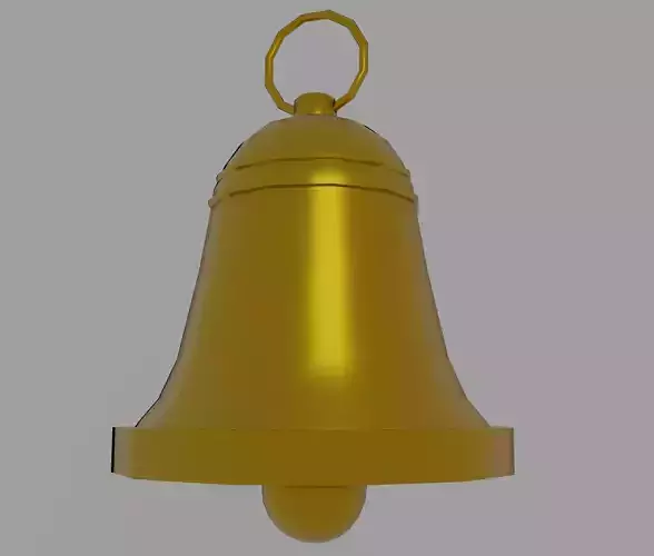 Golden bell Free low-poly 3D model Golden bell Free low-poly 3D model