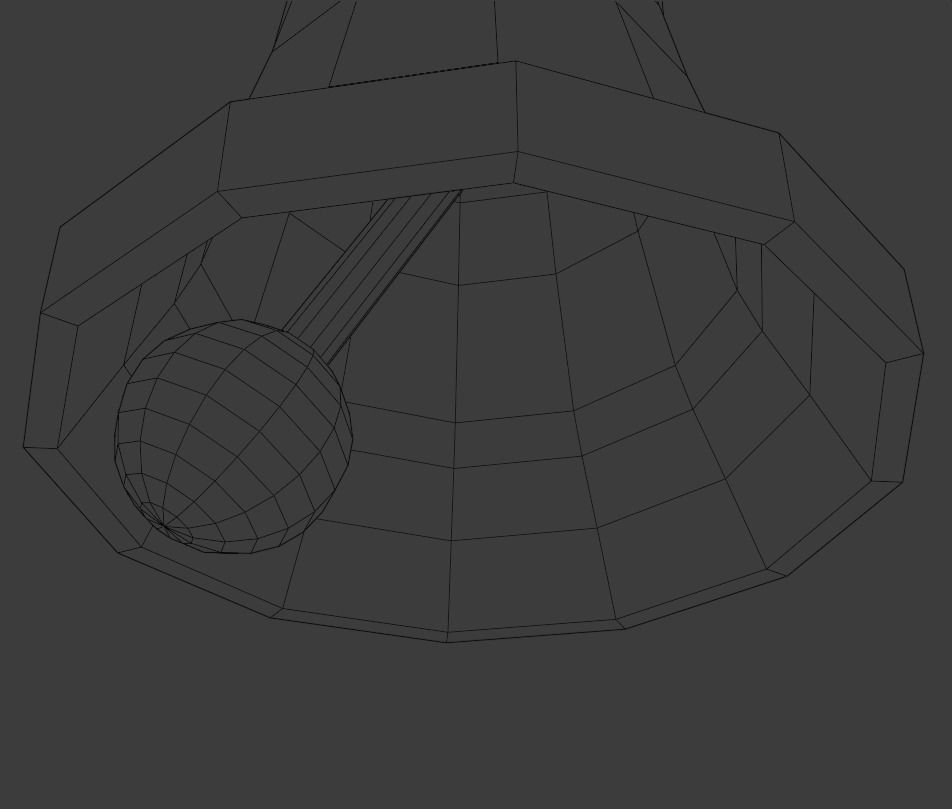 Golden bell Free low-poly 3D model_18