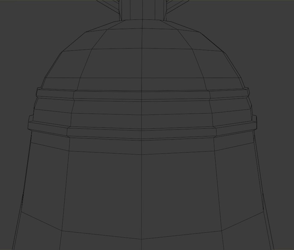 Golden bell Free low-poly 3D model_14