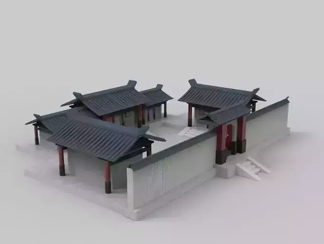 Chinese siheyuan 3D model