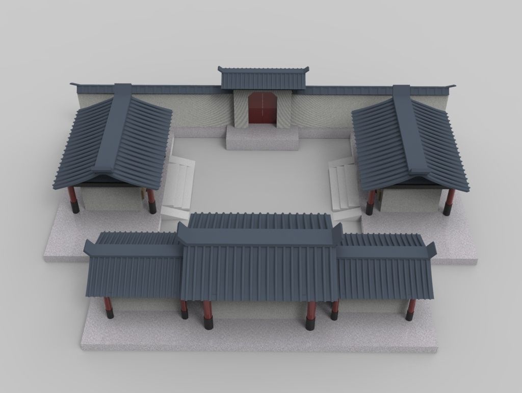 Chinese siheyuan 3D model_2