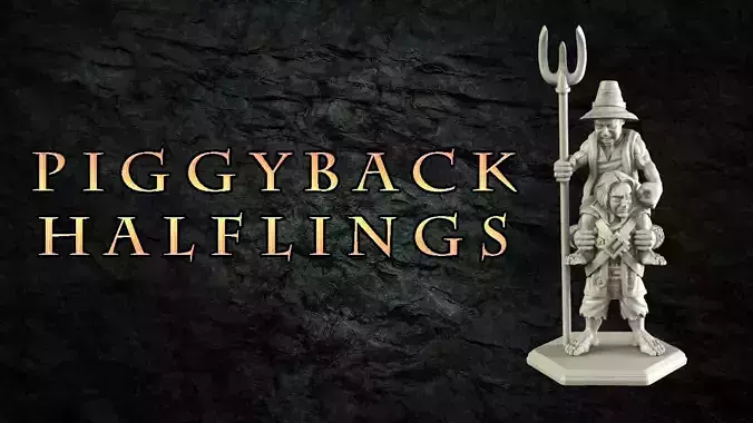 Halfling Piggyback 3D print model