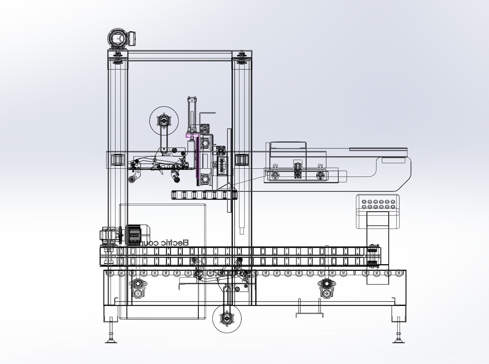 Box sealing machine Assembly   3D model_15