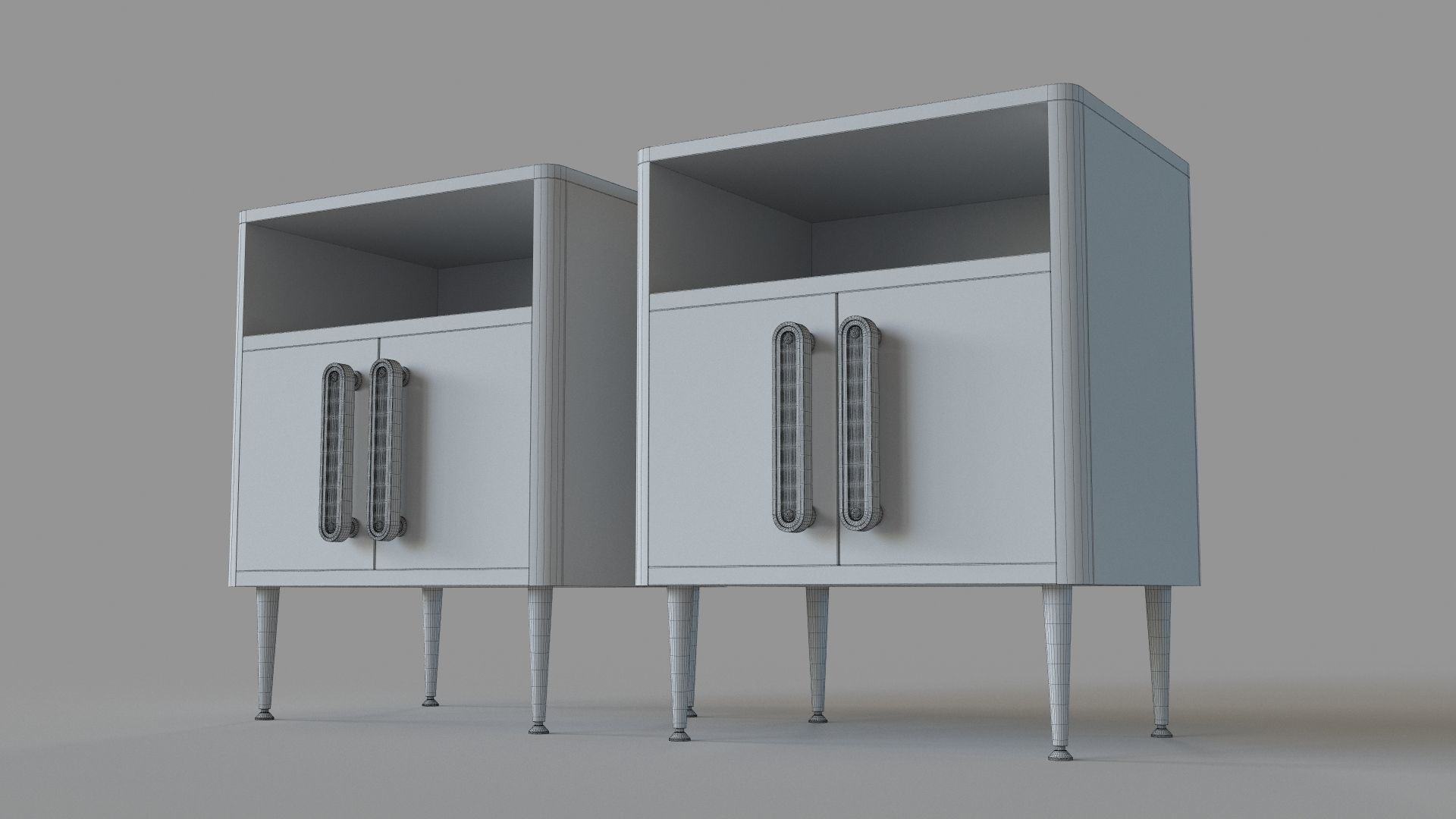 Odetta Nightstand Blue and Cream 3D model_5