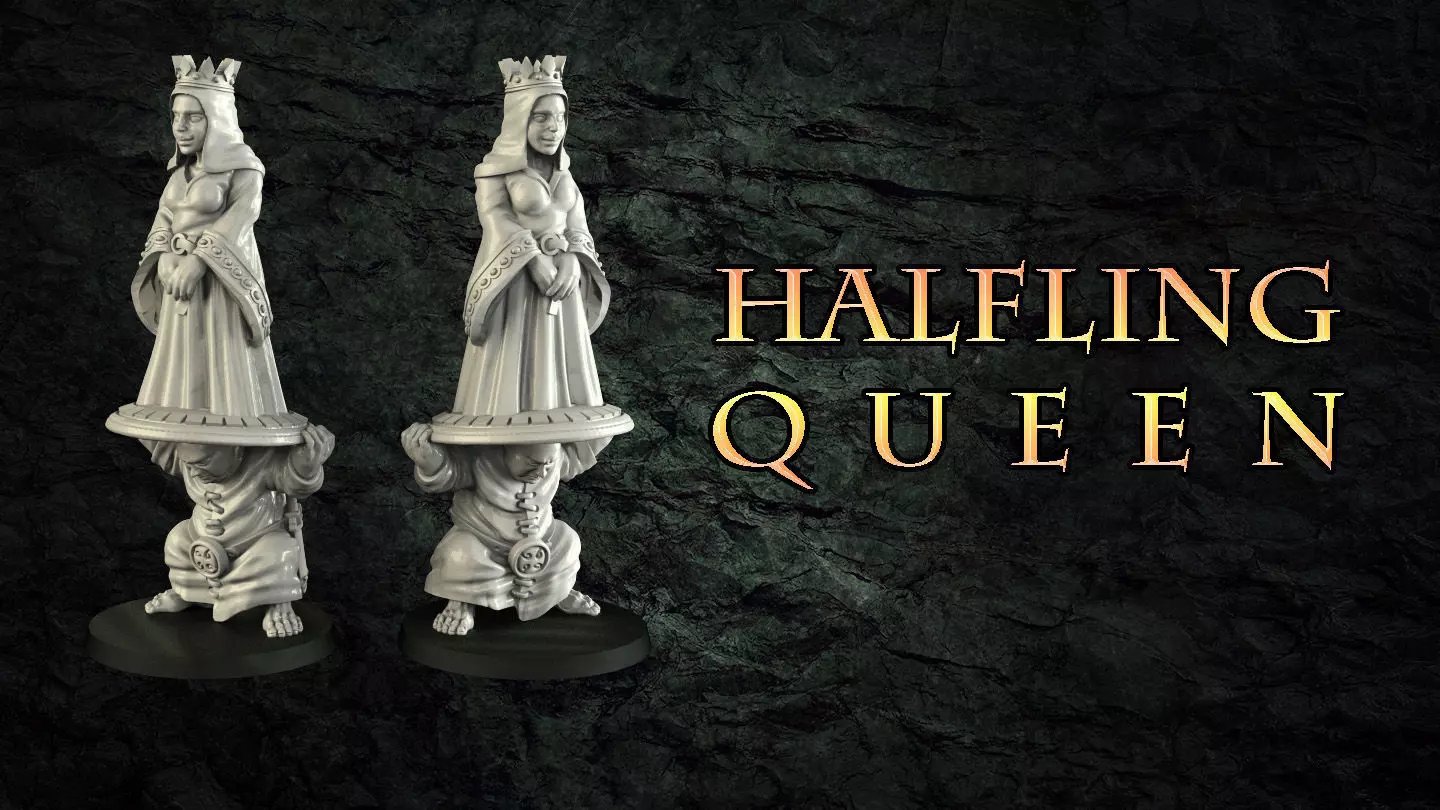 Halfling Queen 3D print model_0