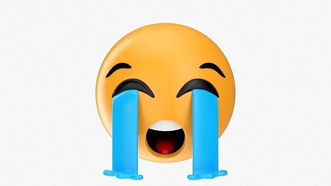 Emoji 042 Loudly crying with tears 3D model