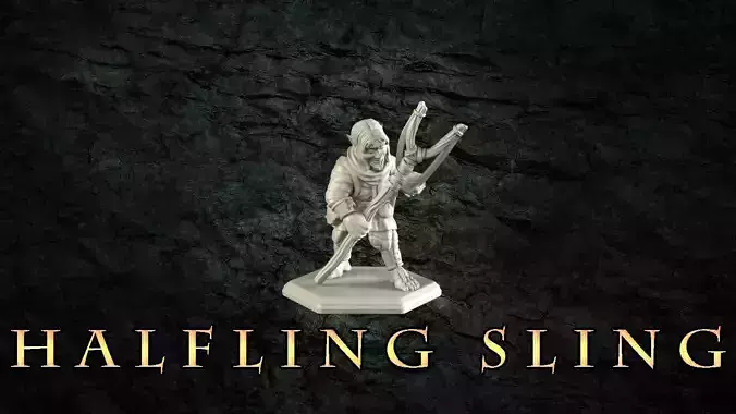 Halfling Slingshot 3D print model