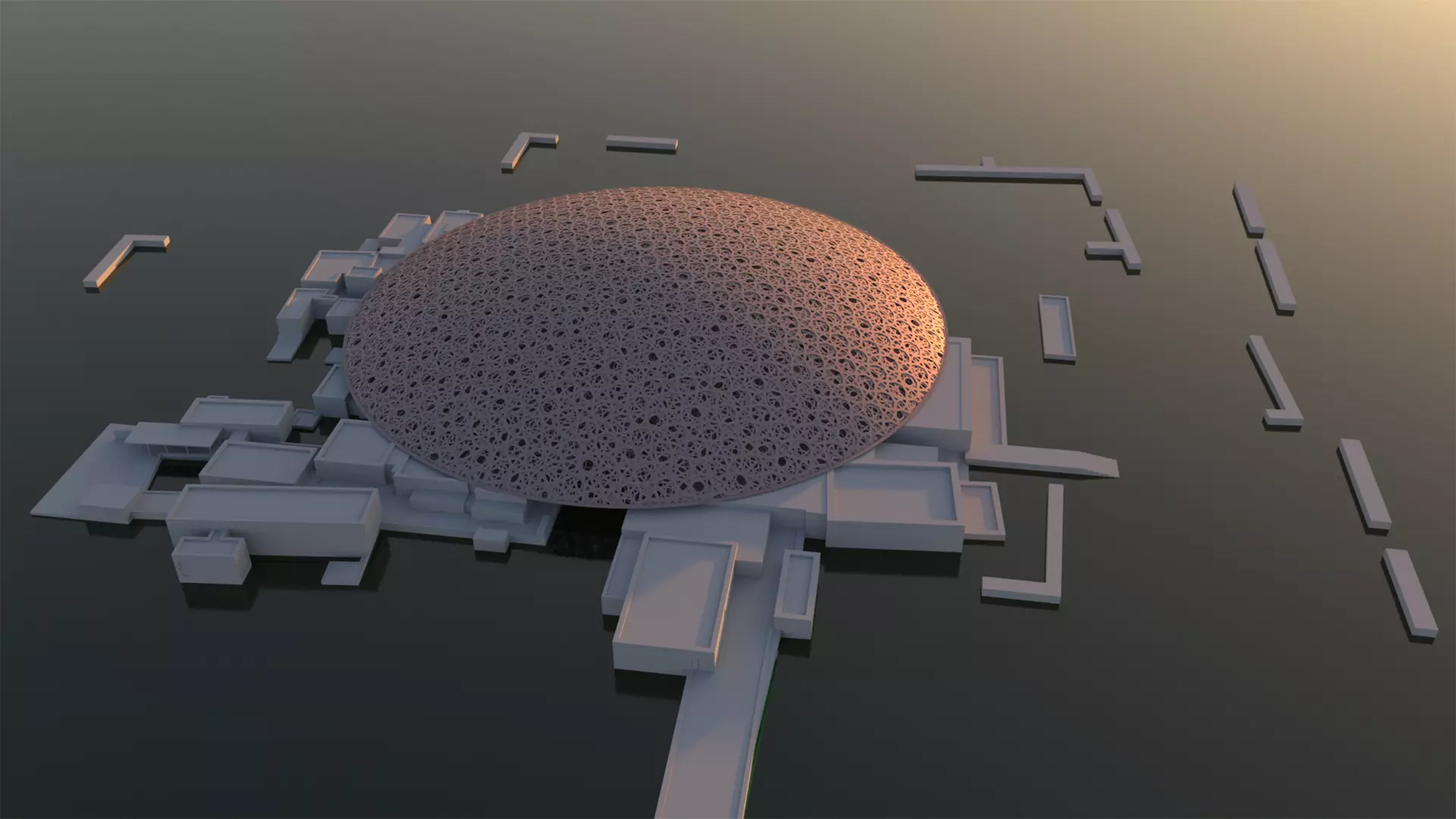 Louvre Abu Dhabi Museum 3D Model 3D model_10