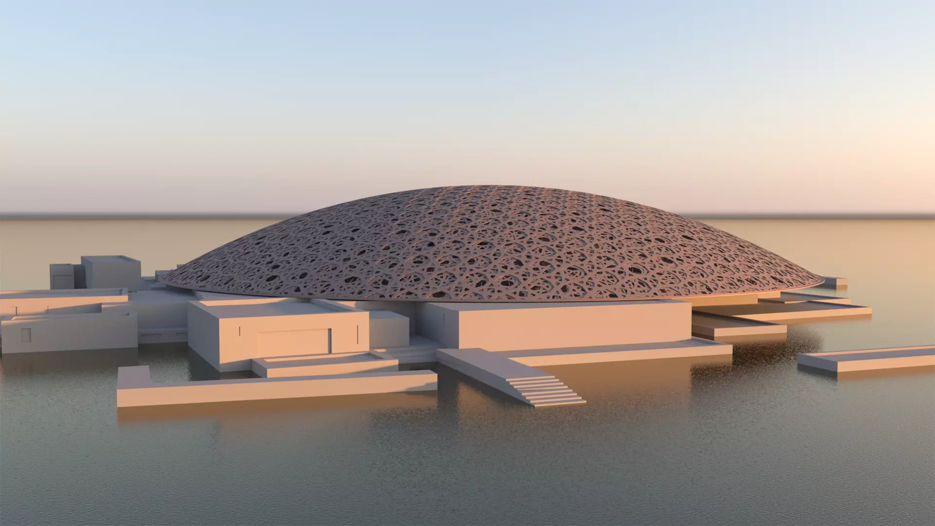 Louvre Abu Dhabi Museum 3D Model 3D model_0