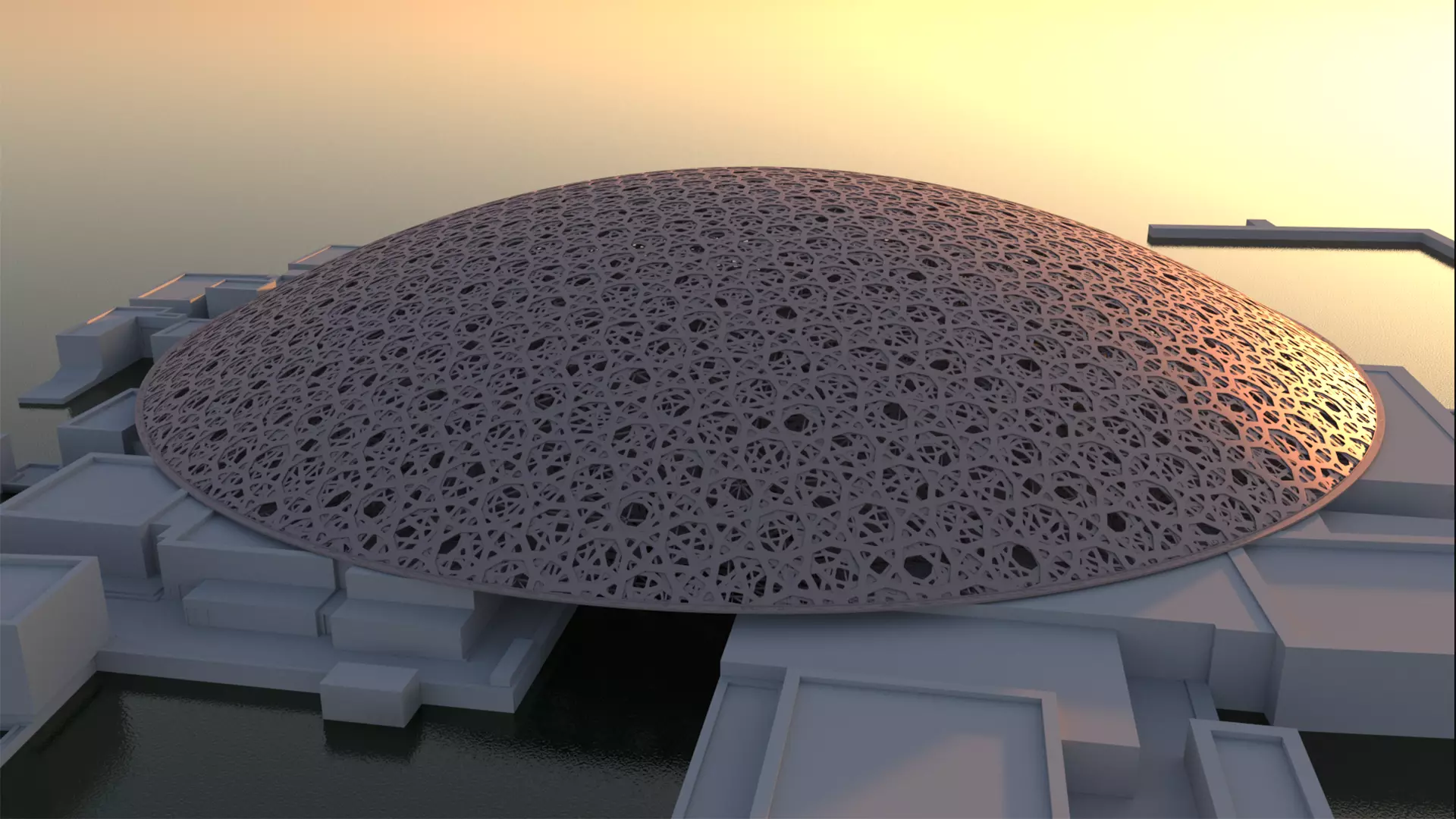 Louvre Abu Dhabi Museum 3D Model 3D model_1