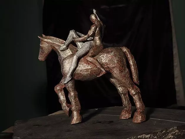 model two on horseback 3D model_0