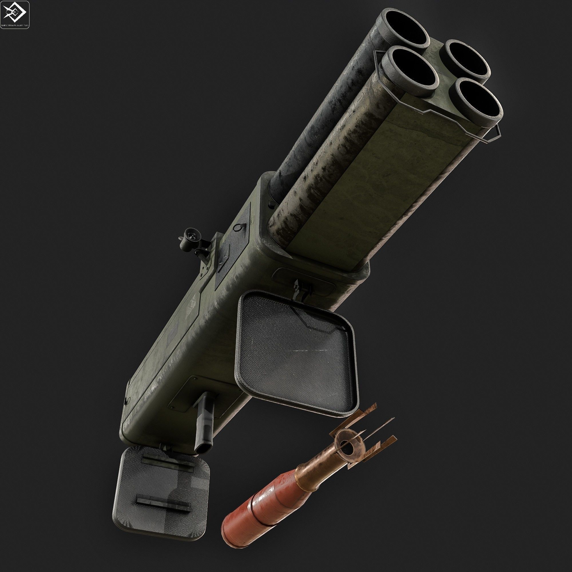 Flash Rocket 3D model M202 FLASH rocket launcher VR / AR / low-poly | CGTrader