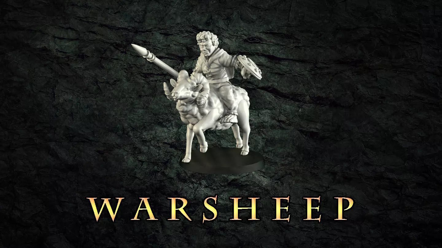 Halfling warsheep 3D print model