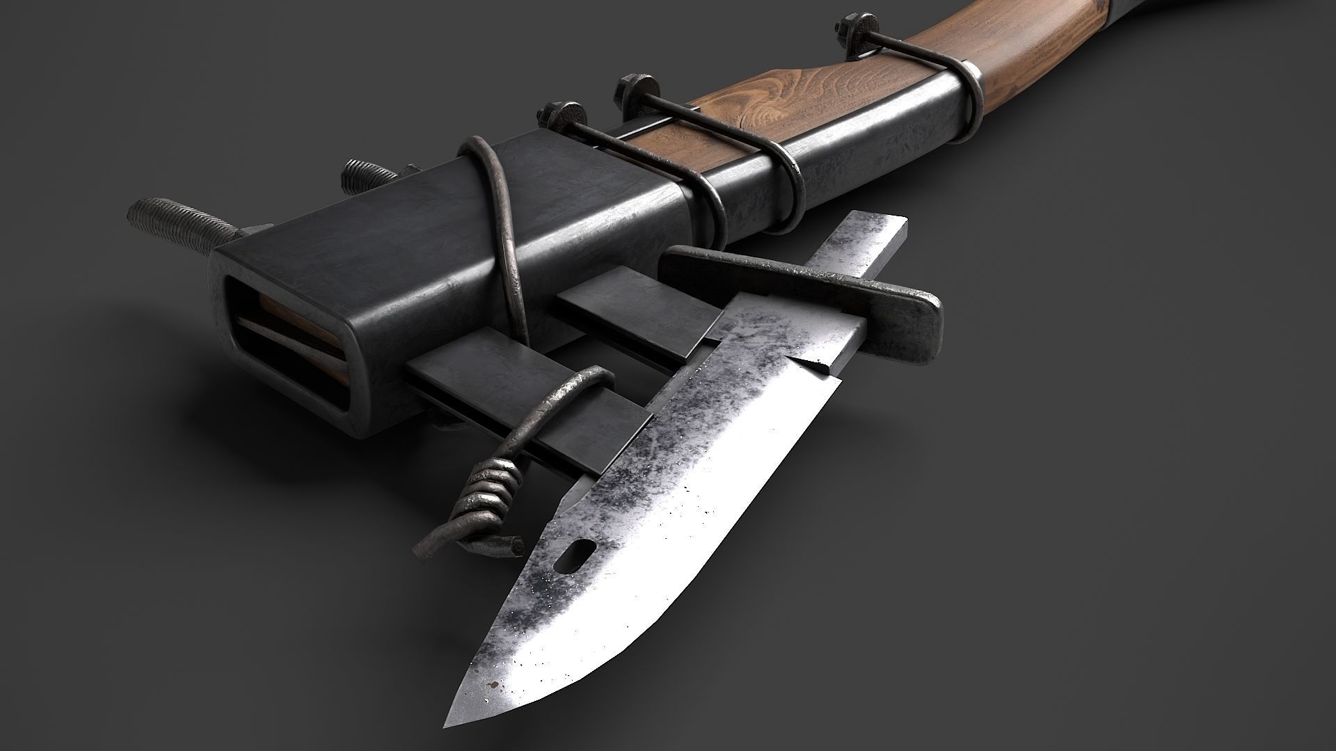 Modifiable Strike Weapon 13 Low-poly 3D model_8