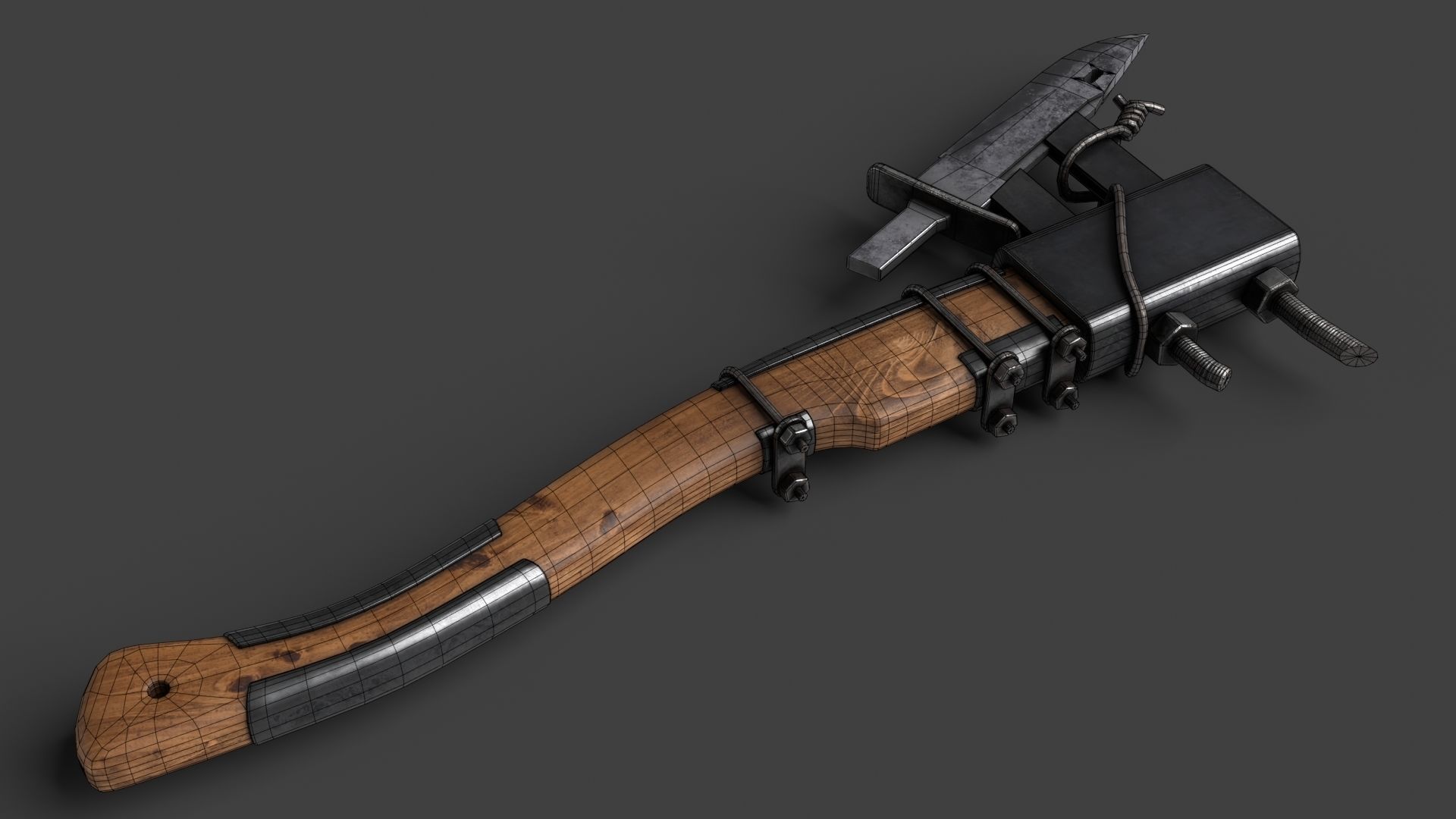 Modifiable Strike Weapon 13 Low-poly 3D model_12