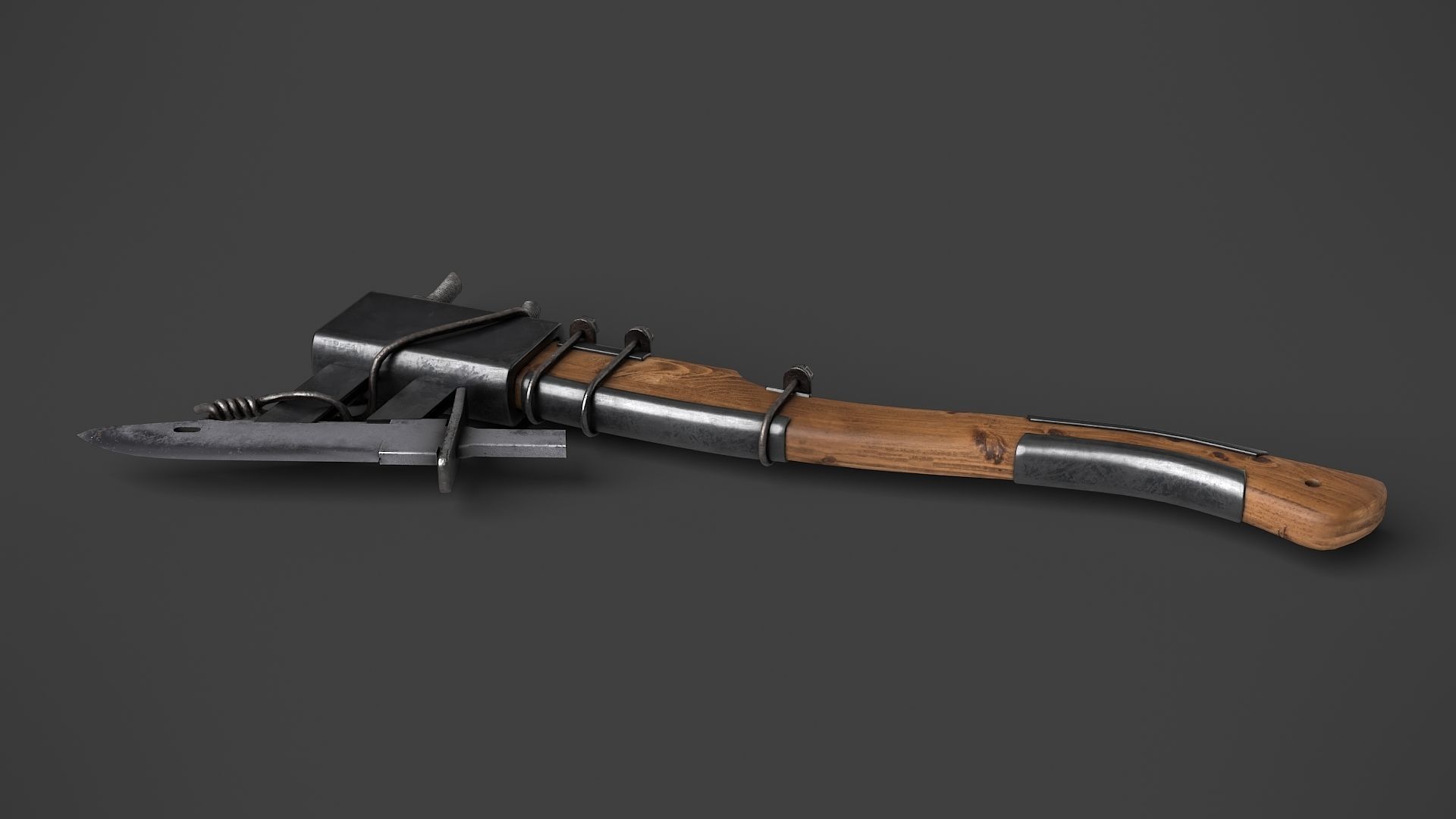 Modifiable Strike Weapon 13 Low-poly 3D model_5