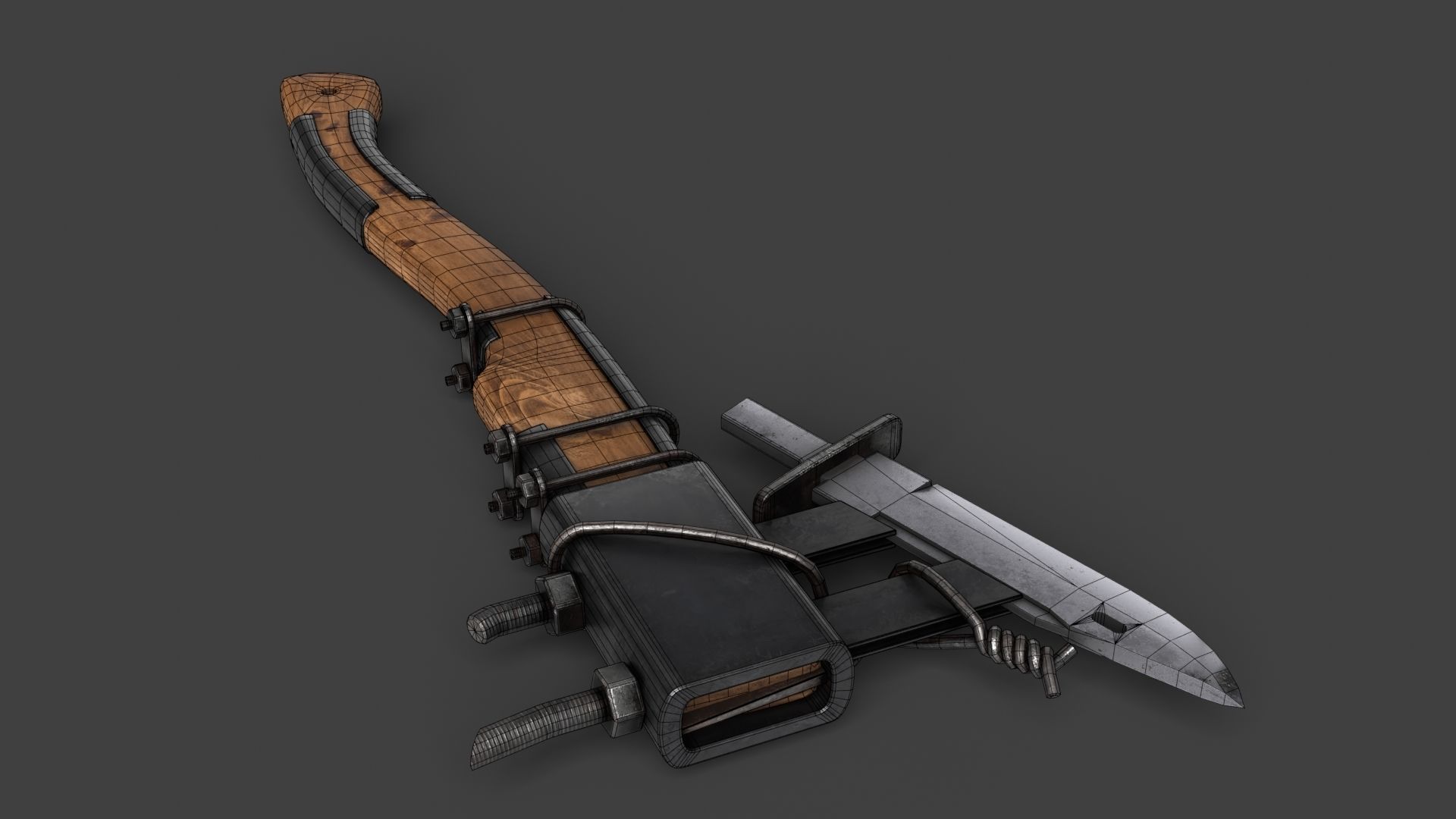 Modifiable Strike Weapon 13 Low-poly 3D model_14