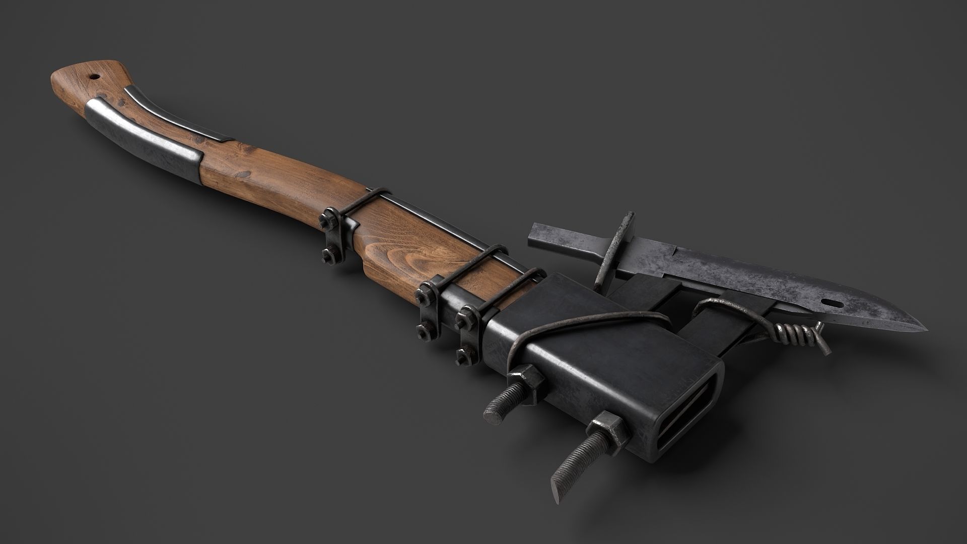 Modifiable Strike Weapon 13 Low-poly 3D model_1