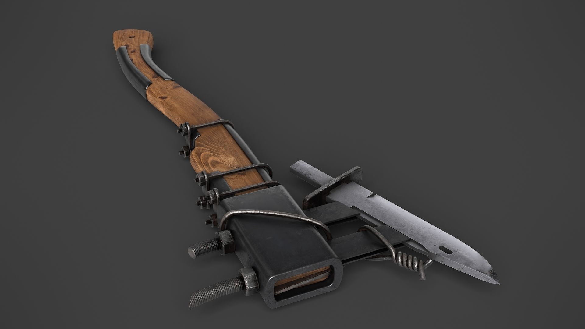 Modifiable Strike Weapon 13 Low-poly 3D model_4