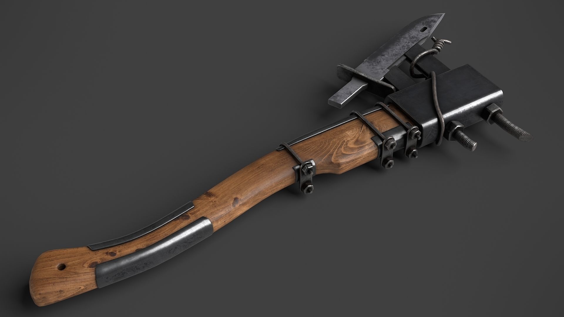 Modifiable Strike Weapon 13 Low-poly 3D model_2