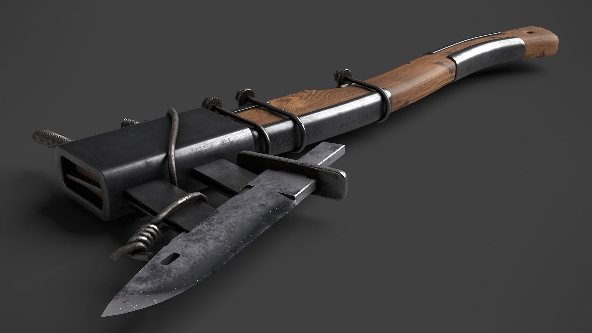 Modifiable Strike Weapon 13 Low-poly 3D model_3