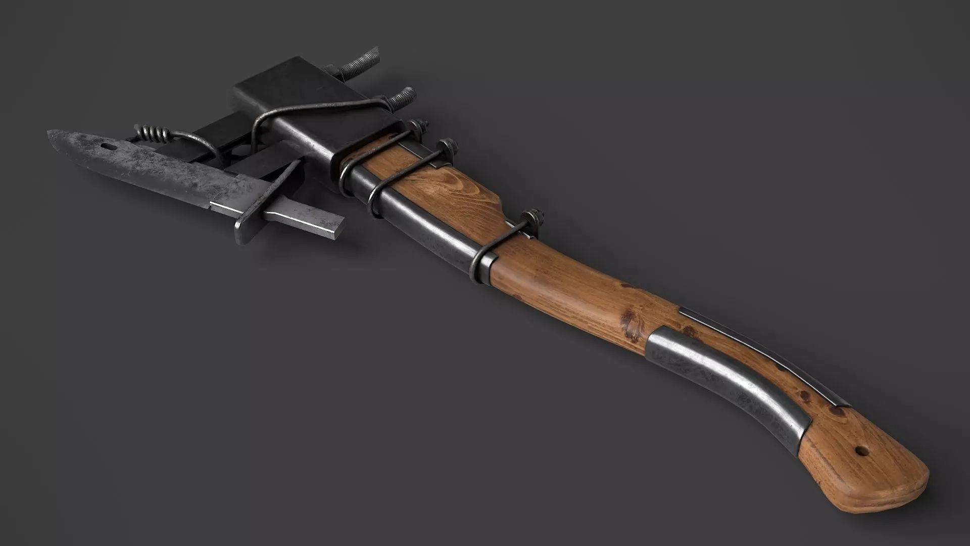 Modifiable Strike Weapon 13 Low-poly 3D model_0