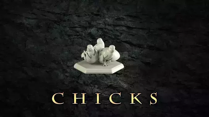 Chicks 3D print model