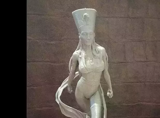 model beautiful white statue of nefertiti 3D model