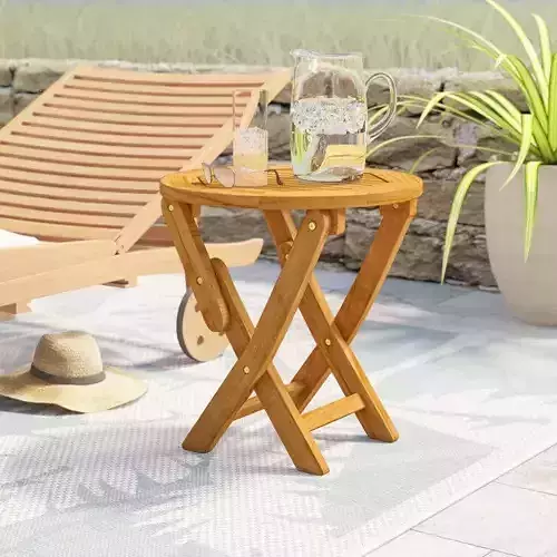 Sabbattus Folding Wooden Side Table