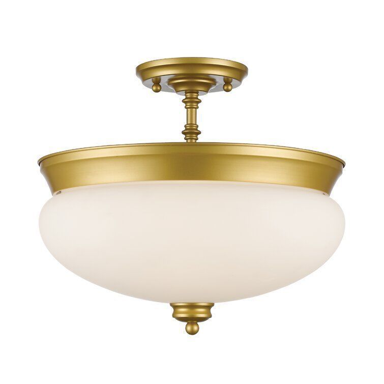 Casselman Light Simple Bowl Semi Flush Mount - 4 Colour 3D model_3