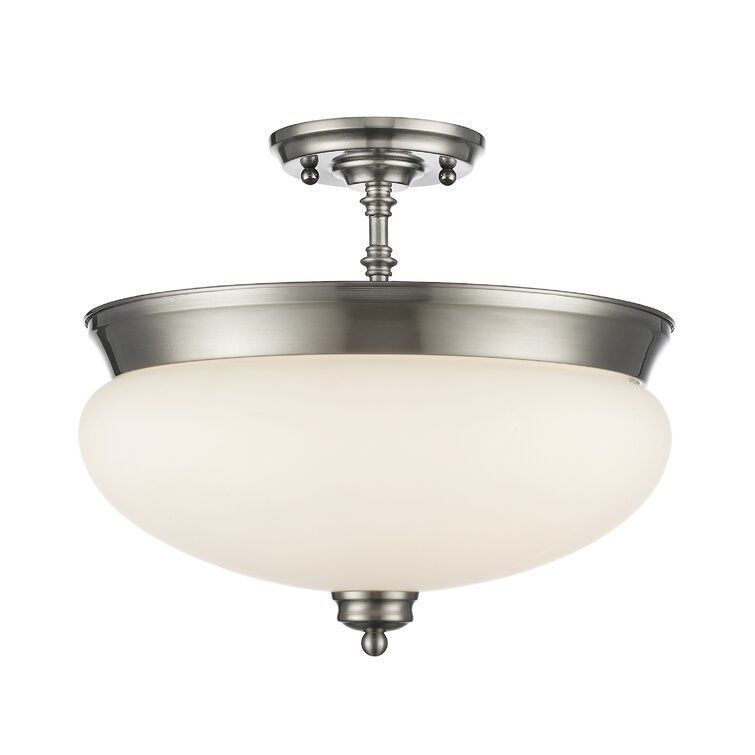 Casselman Light Simple Bowl Semi Flush Mount - 4 Colour 3D model_2