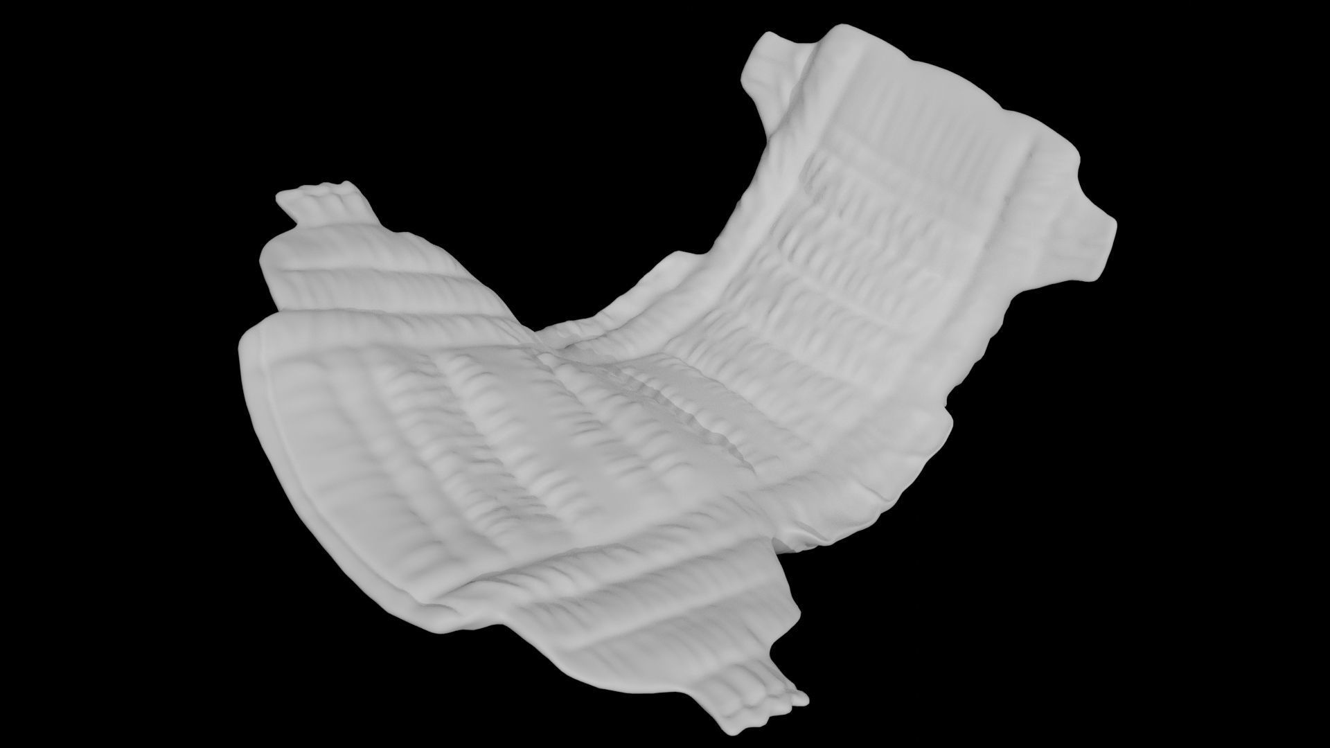 Diaper toilet seat Low-poly 3D model_6