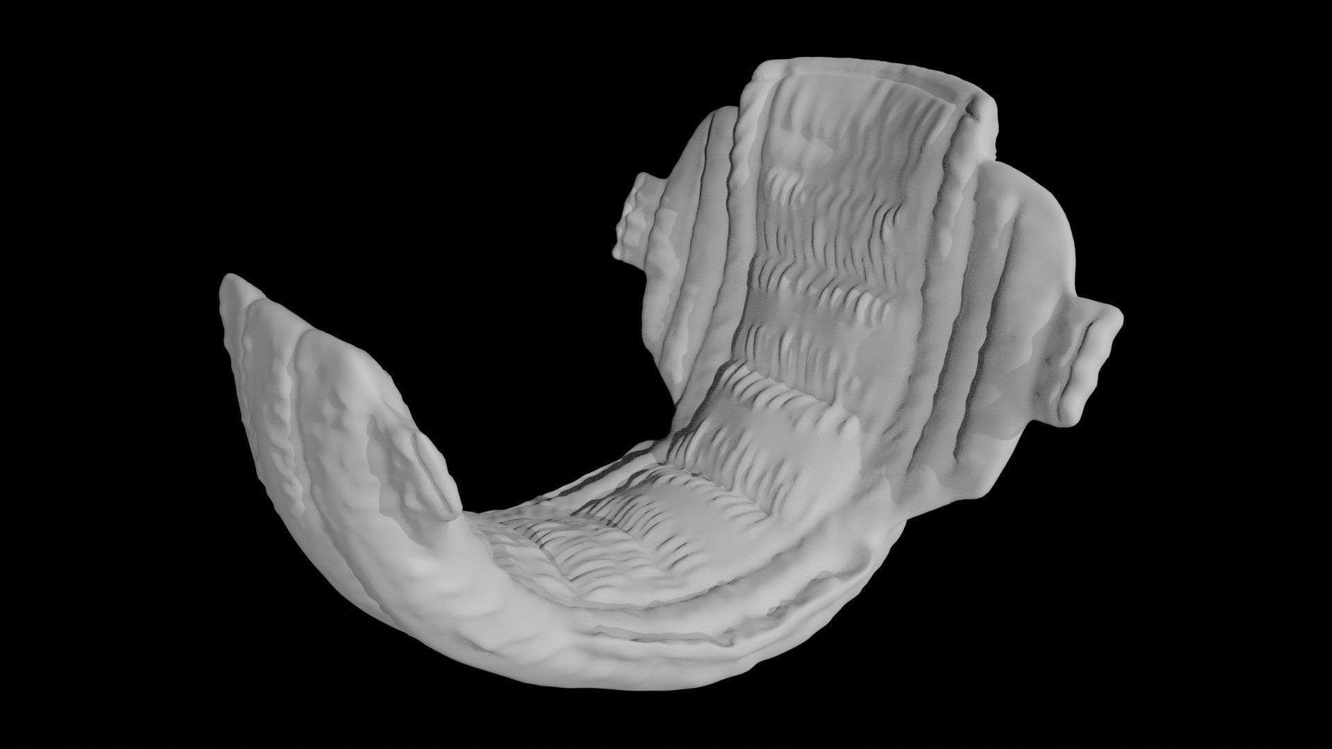 Diaper toilet seat Low-poly 3D model_1