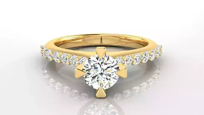 Ring M31 The luxury female ring with gem wedding
