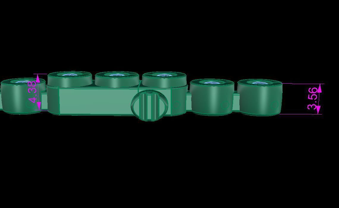 Bezel Bracelet Link 3mm 3D print model_10