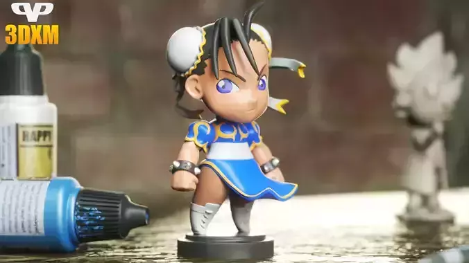 Chun-Li Chibi for 3D Printing STL ChibiSTL