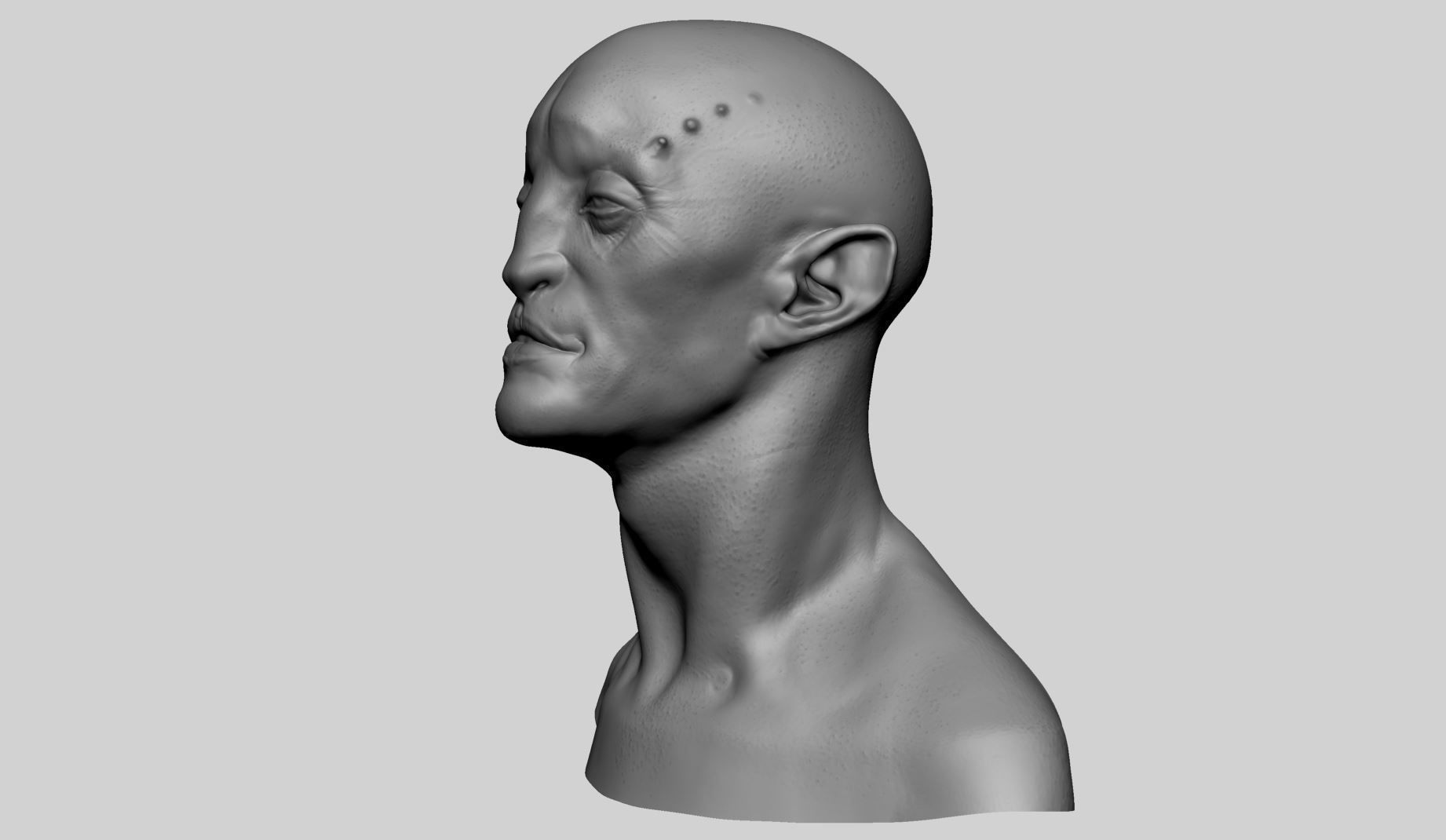Creature Head v22 3D model_7