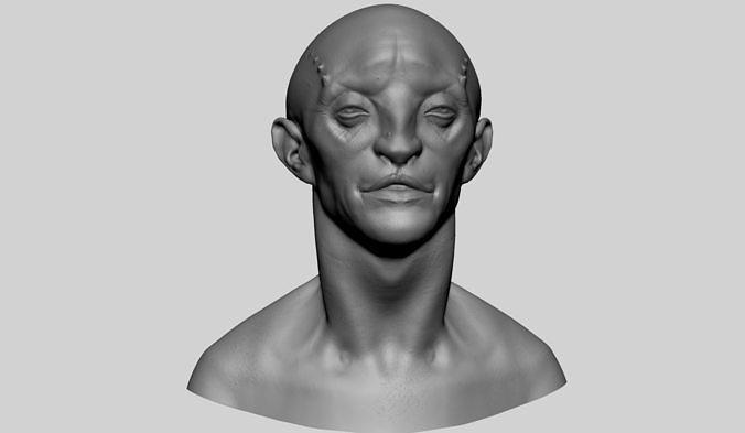 Creature Head v22 3D model