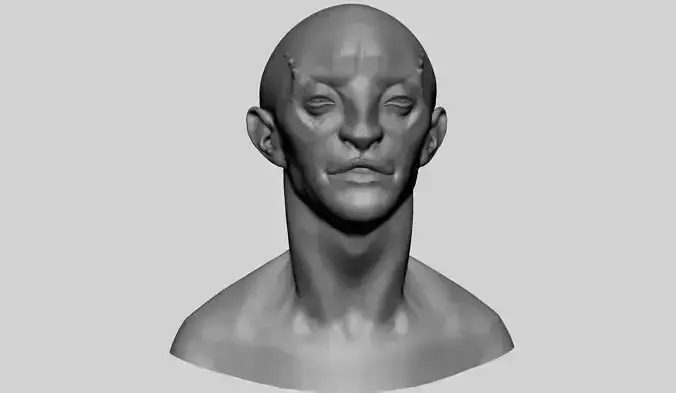 Creature Head v22 3D model
