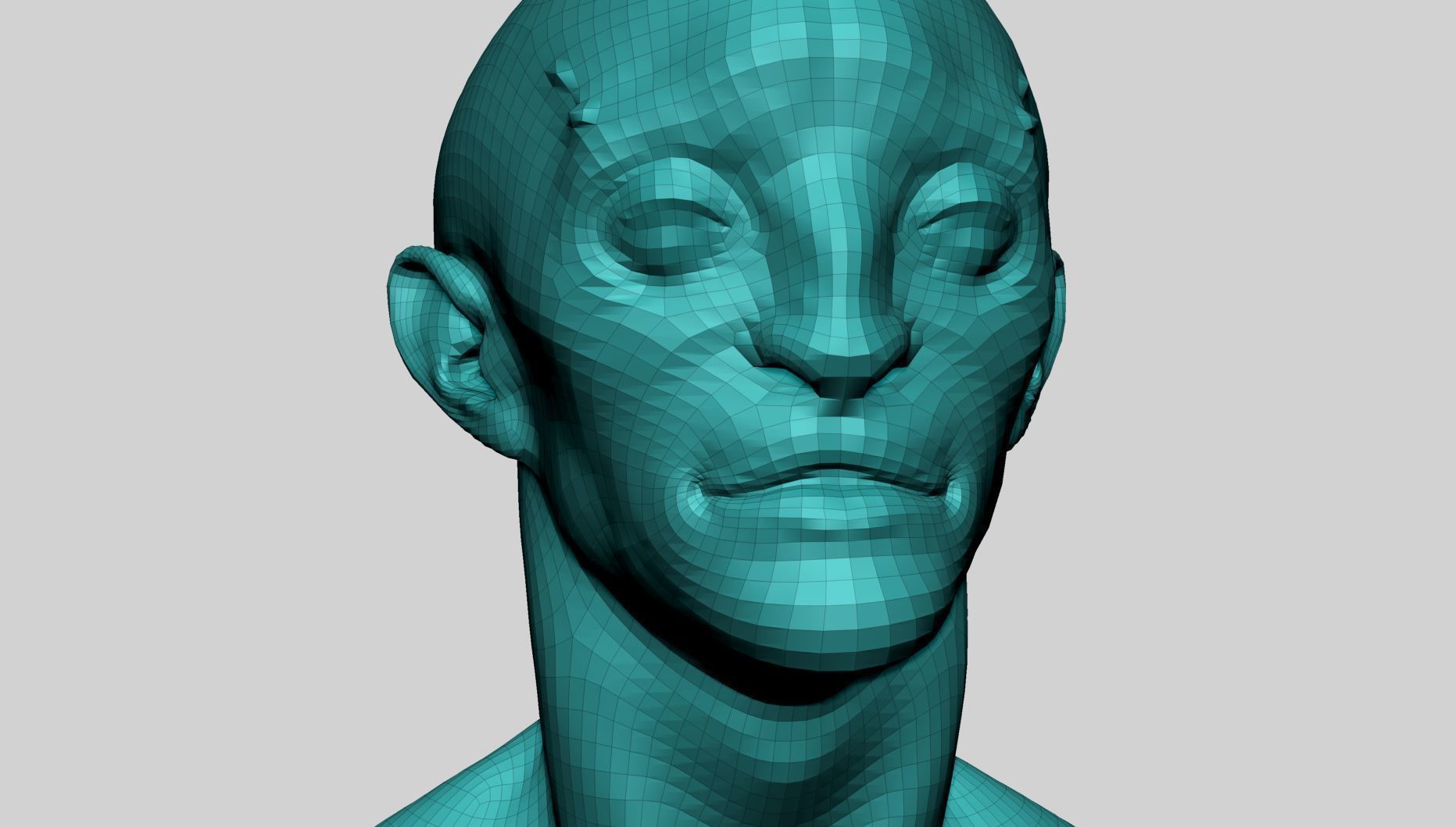 Creature Head v22 3D model_12