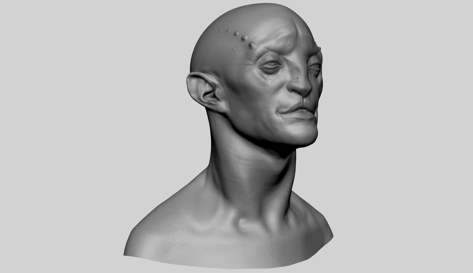 Creature Head v22 3D model_1