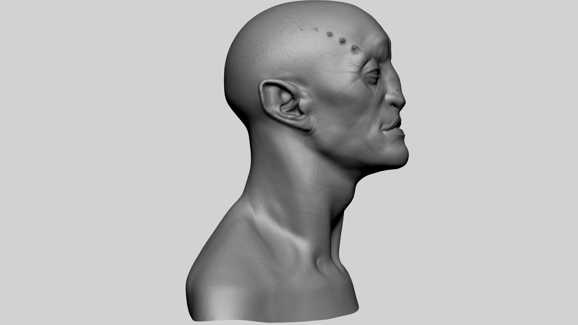 Creature Head v22 3D model_2