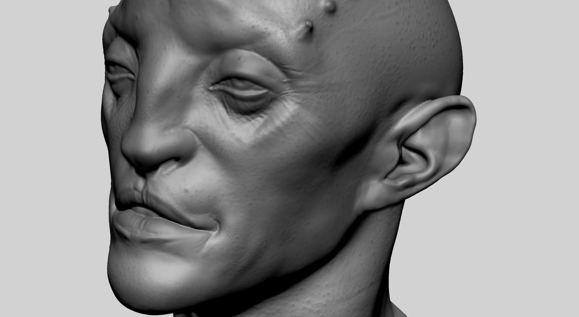 Creature Head v22 3D model_9