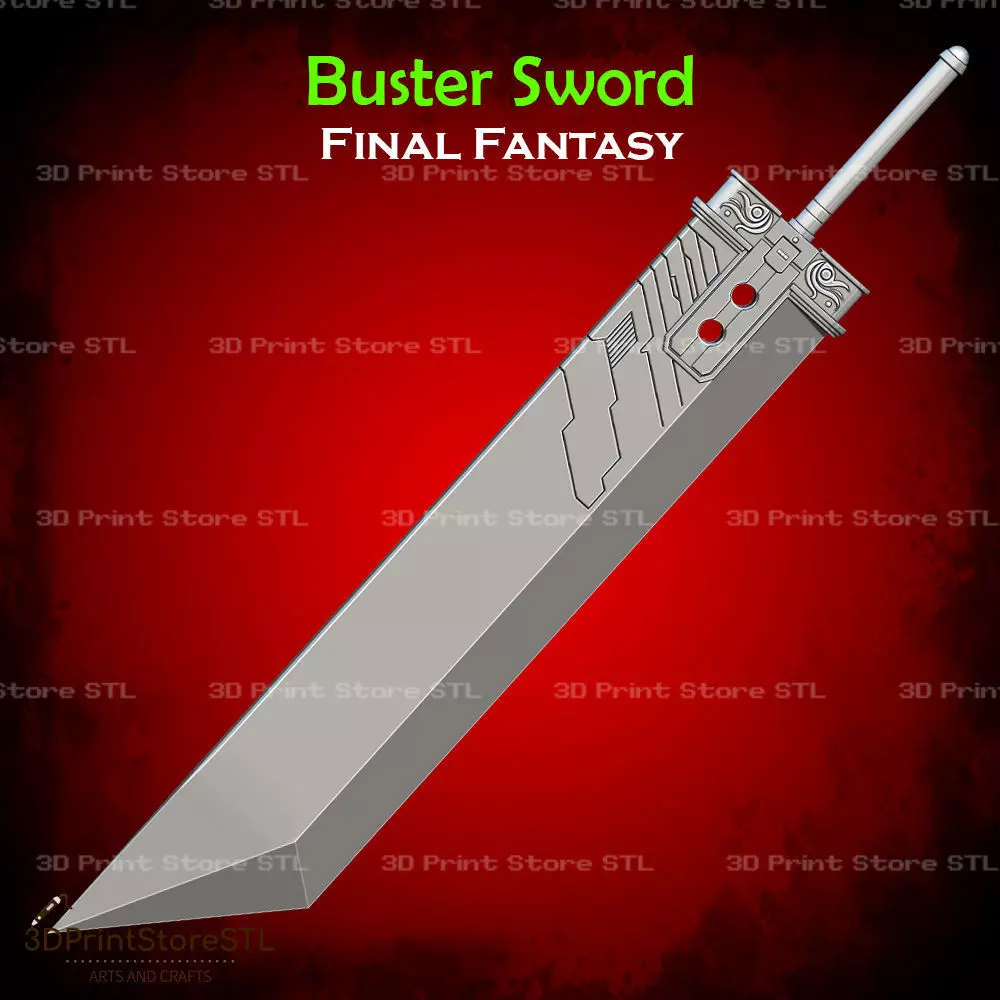Buster Sword Cosplay Final Fantasy VII - STL File 3D print model