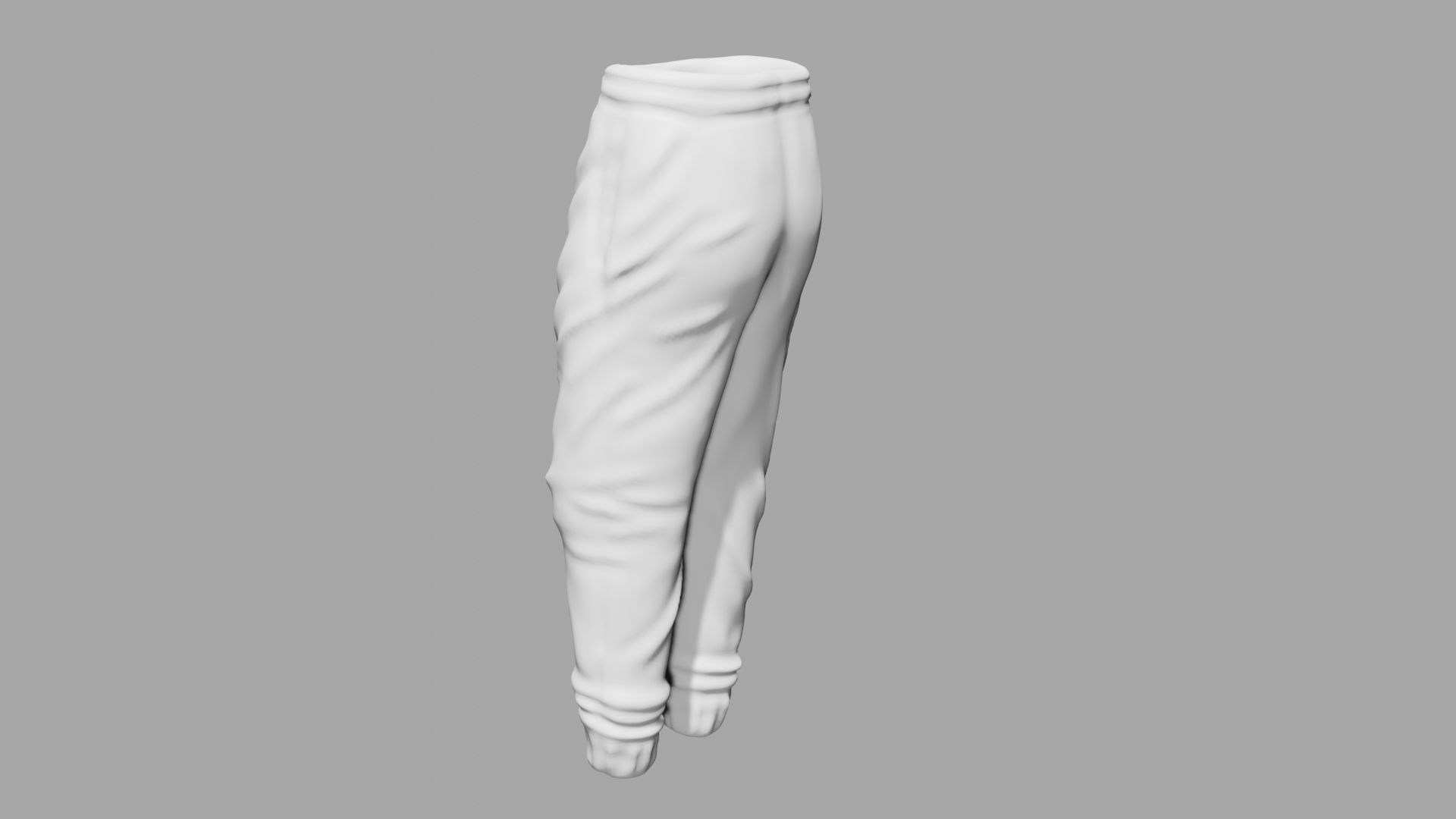 Sweatpants jogging pants Low-poly 3D model_7